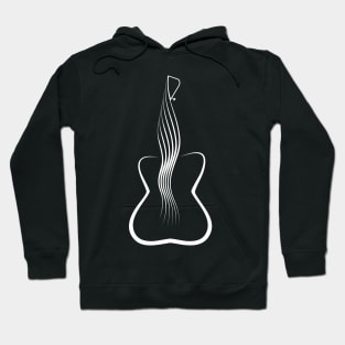 Guitar Female figure (white print) Hoodie